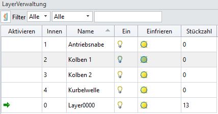 ZW3DCAD Layerverwaltung